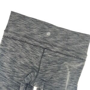 Athleta Stripe High Rise Wide Leg Crop Split Hem Athleisure‎ women's medium